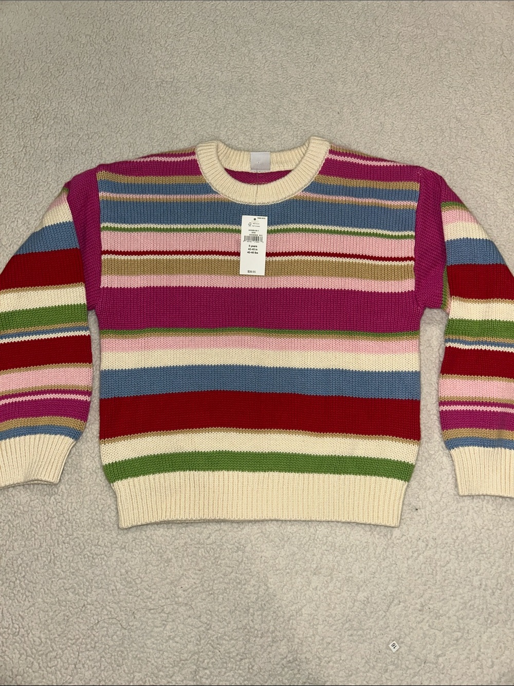GAP Baby Girls Multicolor Striped Knit Sweater Size 5 Years NWT